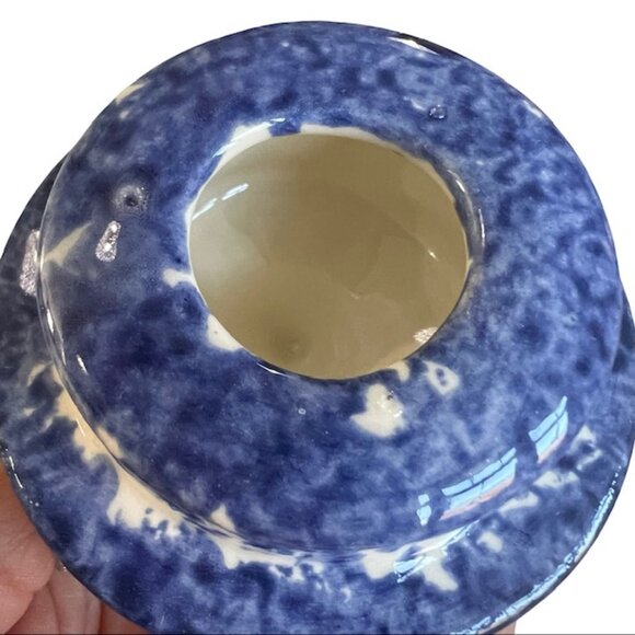 Molly Dallas Spatterware Pottery - Cream and Lidded Sugar Bowl Set - Signed - Picture 6 of 11